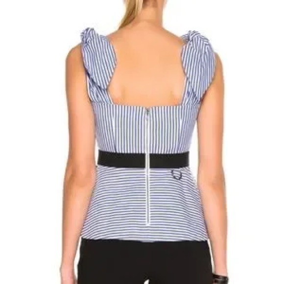 New with tags Self Portrait Shirting Tie Detail Top, size 8 - Picture 9 of 9